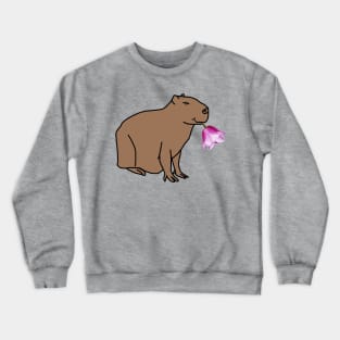 Flower Capybara Crewneck Sweatshirt